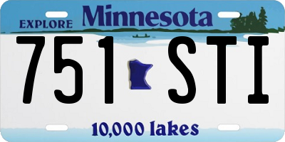 MN license plate 751STI
