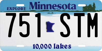 MN license plate 751STM