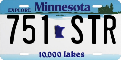 MN license plate 751STR