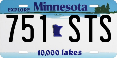 MN license plate 751STS