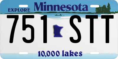 MN license plate 751STT
