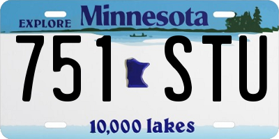MN license plate 751STU