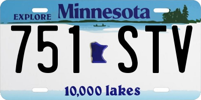 MN license plate 751STV