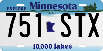 MN license plate 751STX