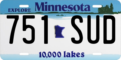 MN license plate 751SUD