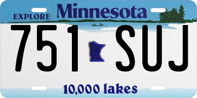 MN license plate 751SUJ