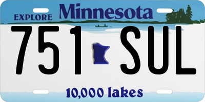 MN license plate 751SUL