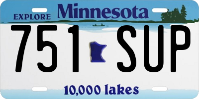 MN license plate 751SUP