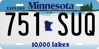 MN license plate 751SUQ