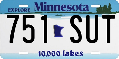 MN license plate 751SUT