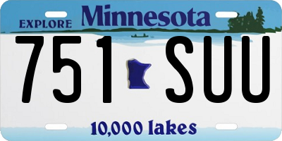 MN license plate 751SUU