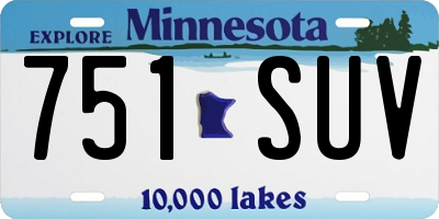 MN license plate 751SUV
