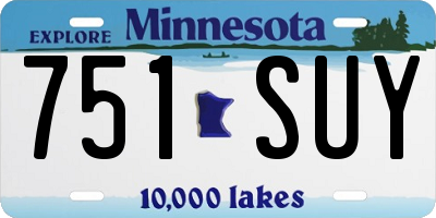 MN license plate 751SUY