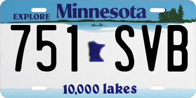 MN license plate 751SVB
