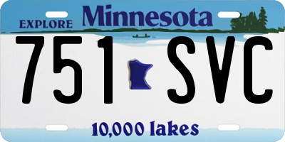 MN license plate 751SVC