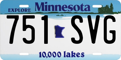 MN license plate 751SVG