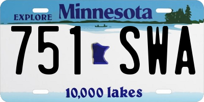 MN license plate 751SWA