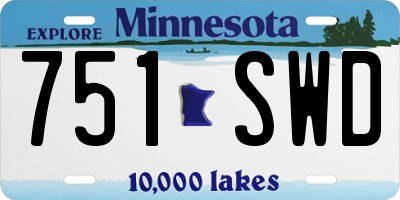 MN license plate 751SWD