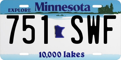 MN license plate 751SWF