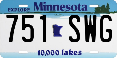 MN license plate 751SWG