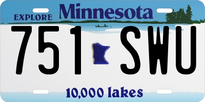 MN license plate 751SWU