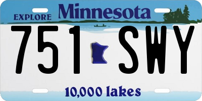 MN license plate 751SWY