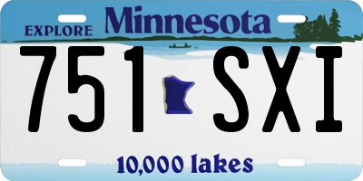 MN license plate 751SXI