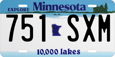 MN license plate 751SXM