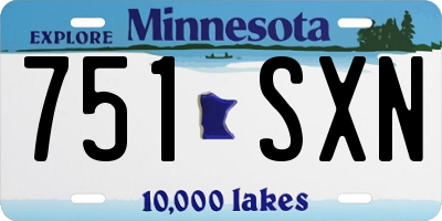 MN license plate 751SXN