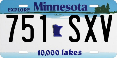 MN license plate 751SXV