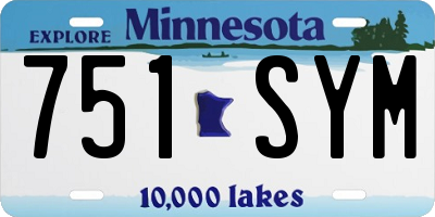 MN license plate 751SYM