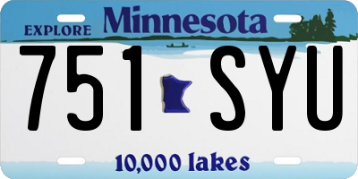 MN license plate 751SYU