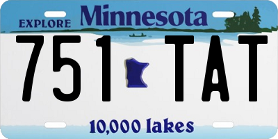 MN license plate 751TAT