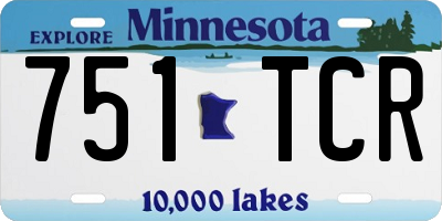 MN license plate 751TCR