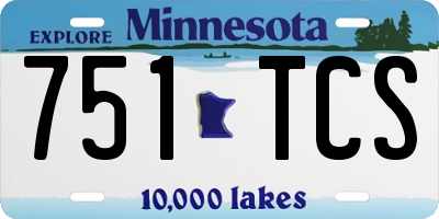 MN license plate 751TCS