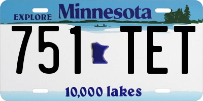 MN license plate 751TET