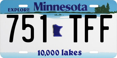 MN license plate 751TFF
