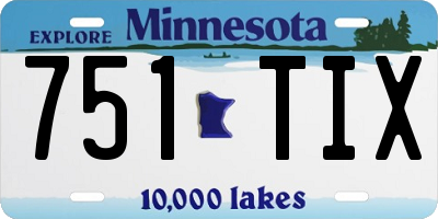 MN license plate 751TIX