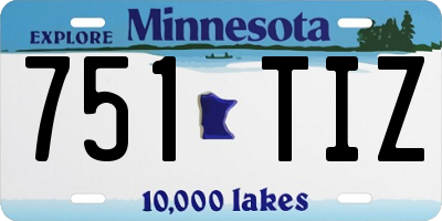 MN license plate 751TIZ