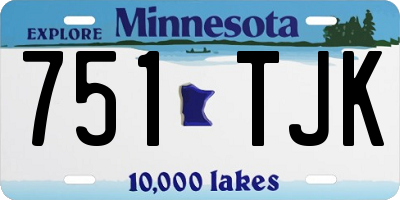 MN license plate 751TJK