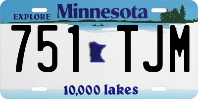 MN license plate 751TJM