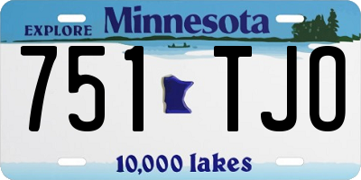 MN license plate 751TJO