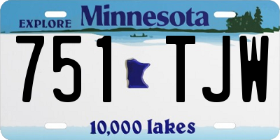 MN license plate 751TJW