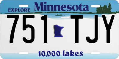 MN license plate 751TJY
