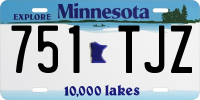 MN license plate 751TJZ