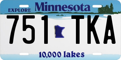 MN license plate 751TKA