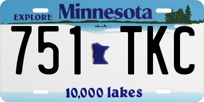 MN license plate 751TKC