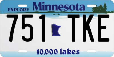 MN license plate 751TKE