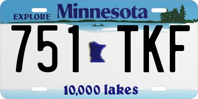 MN license plate 751TKF