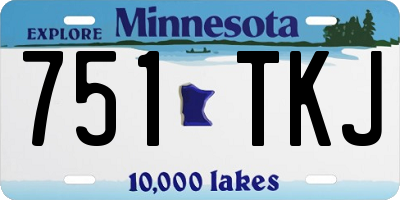 MN license plate 751TKJ